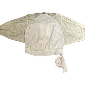 XOXO Off white lace blouse top